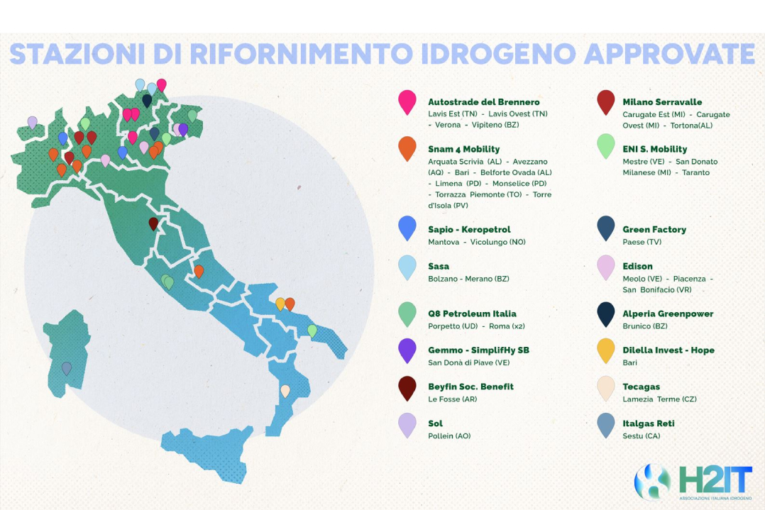 Idrogeno, il MIT approva 36 progetti per stazioni di rifornimento e prevede un investimento da 103,5 milioni