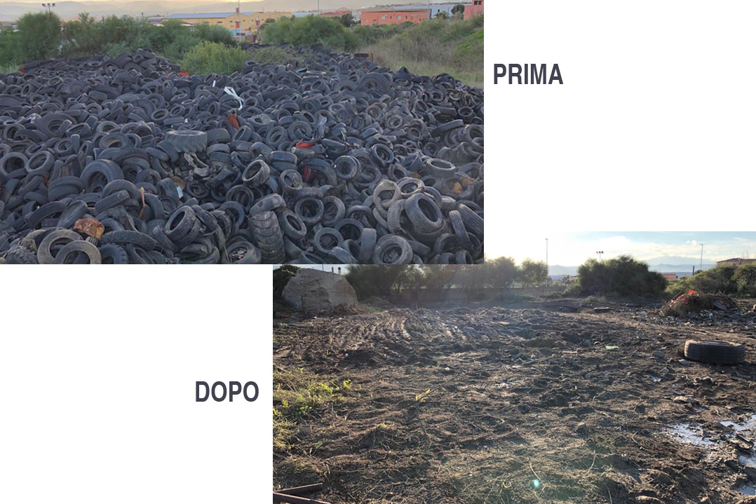 Comune di Olbia e Ecopneus: prelievo di 920 tonnellate di PFU abbandonati
