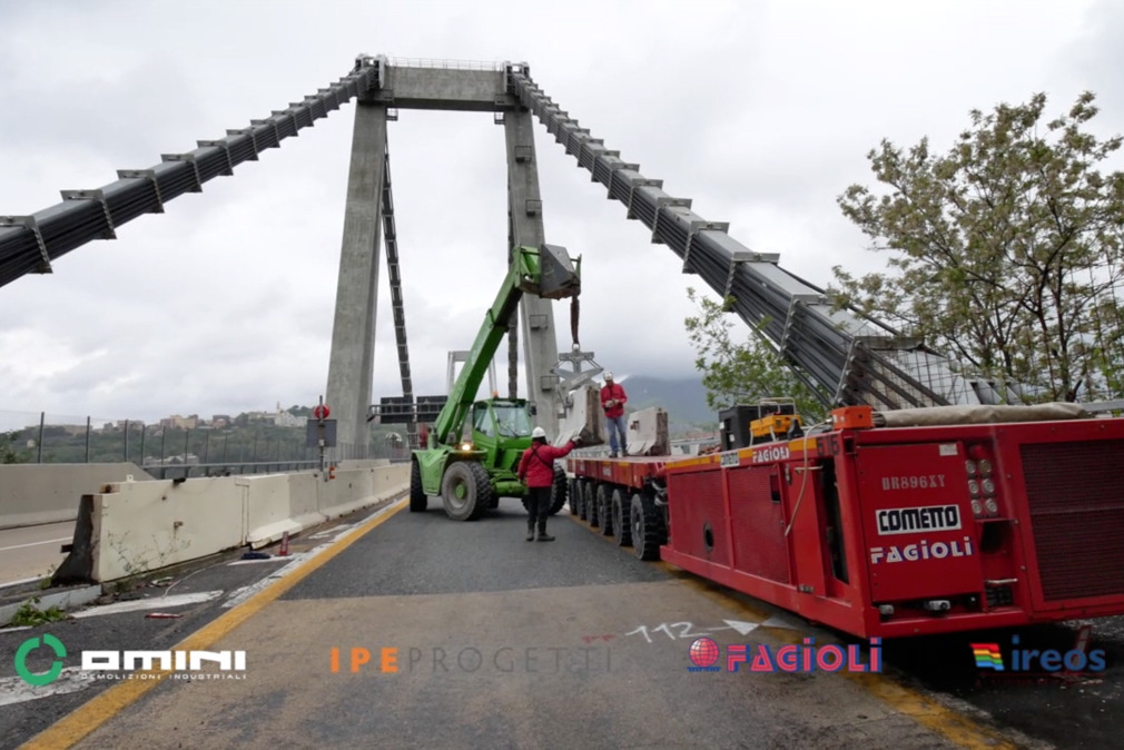PONTE MORANDI: prove di carico troncone Est