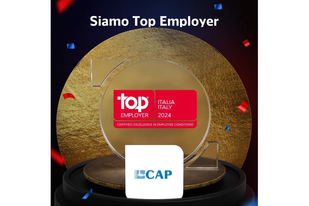 Per il sesto anno consecutivo Gruppo CAP  si conferma top employers Italia