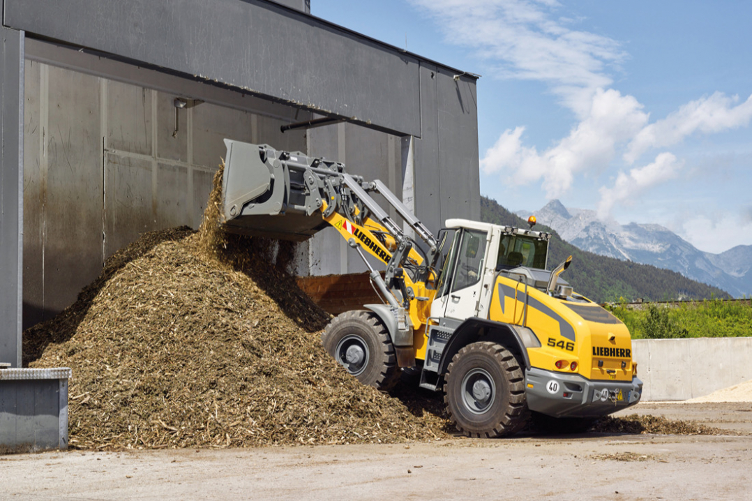 Pala gommata Liebherr L 546 con cinematismo parallelo