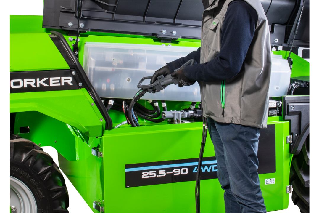 Sull’e-WORKER Merlo anche le batterie al litio