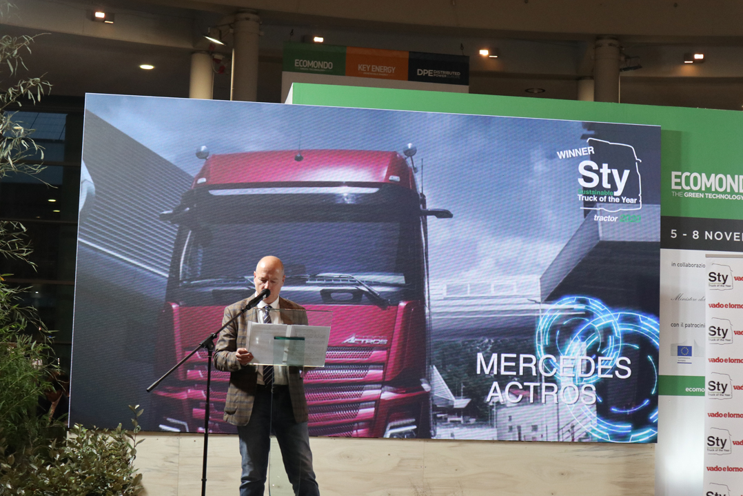Nuovo Mercedes-Benz Actros premiato al Sustainable Truck of the Year 2020