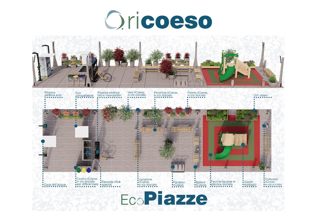 A Ecomondo Ricoeso presenta le EcoPiazze, progetti di arredo urbano per “città sostenibili”