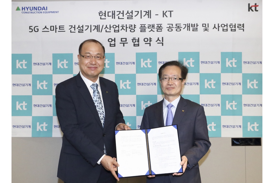 Hyundai Construction Equipment e KT hanno siglato una partnership per fornire soluzioni logistiche innovative