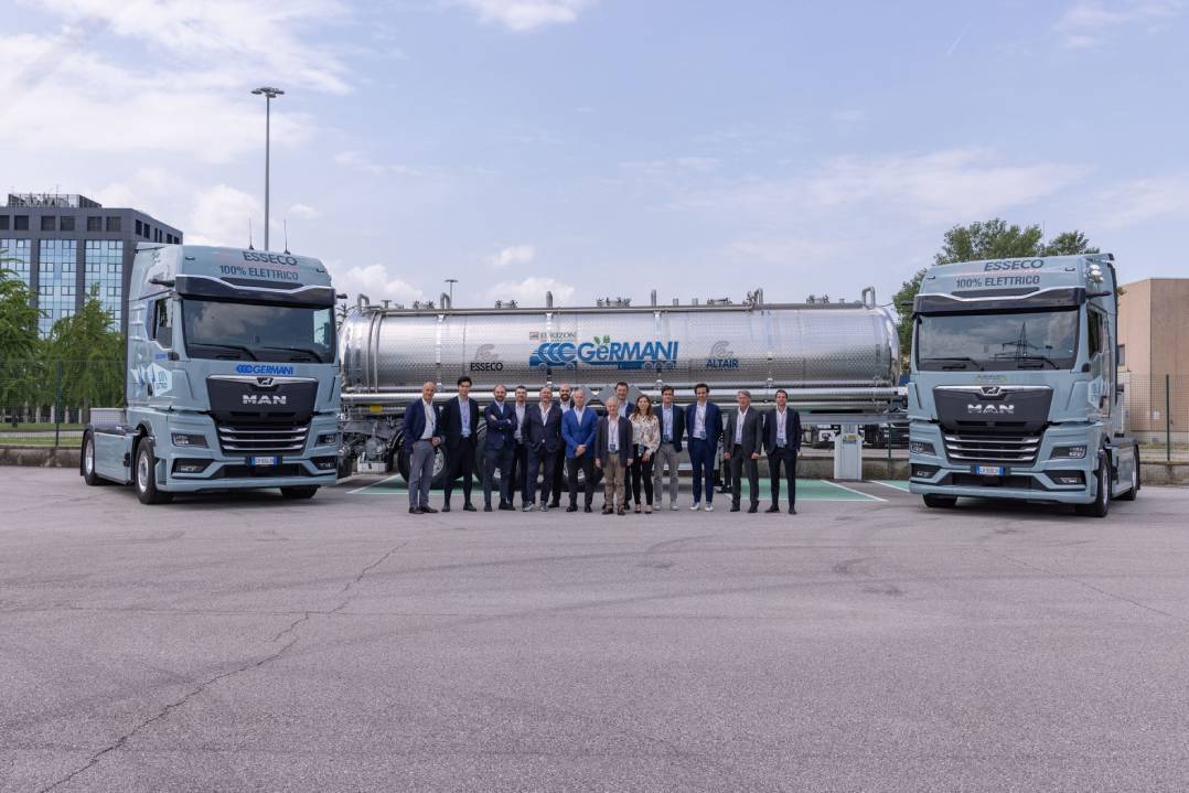 MAN ed Esseco Industrial insieme per un futuro sostenibile nel trasporto di merci pericolose con il MAN eTGX