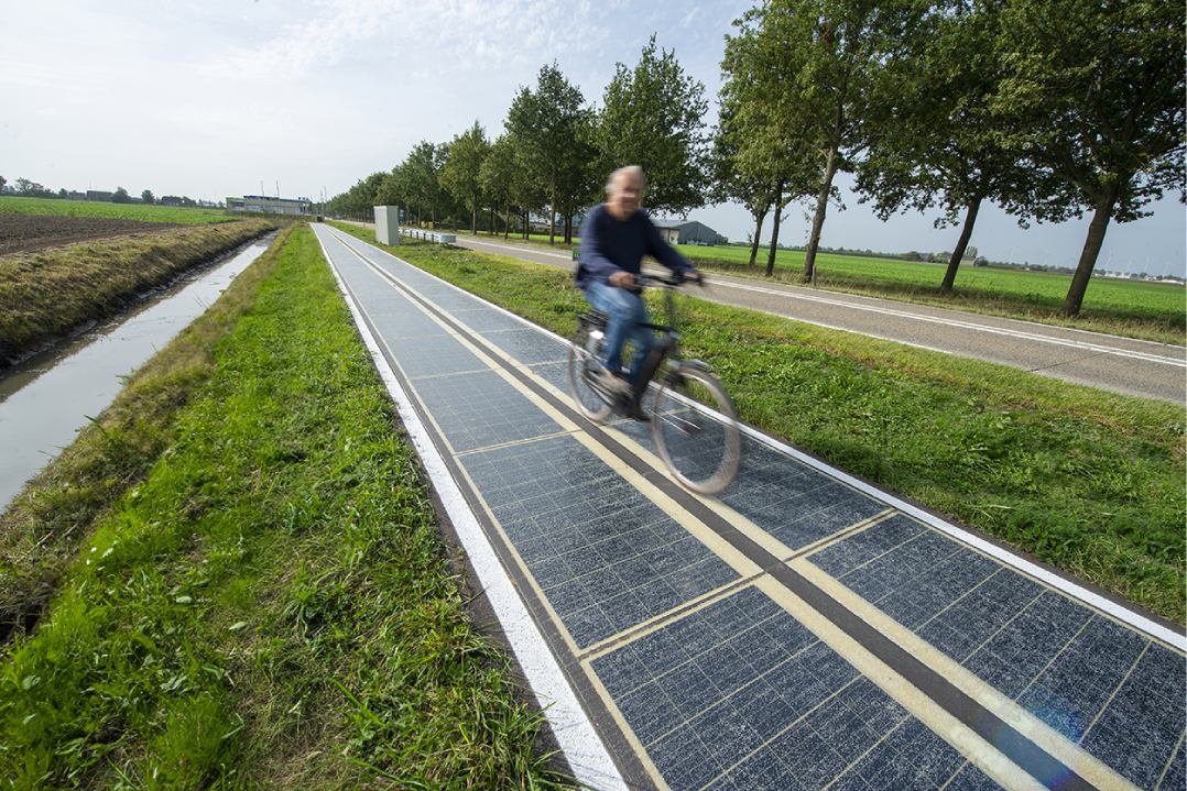 Messa in servizio di due piste ciclabili fotovoltaiche Wattway nei Paesi Bassi